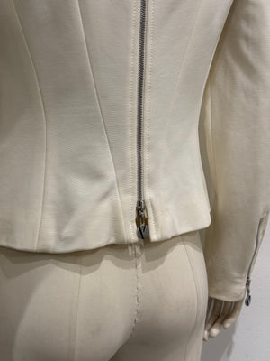 2000s Gianni Versace back zip structured paneled jacket