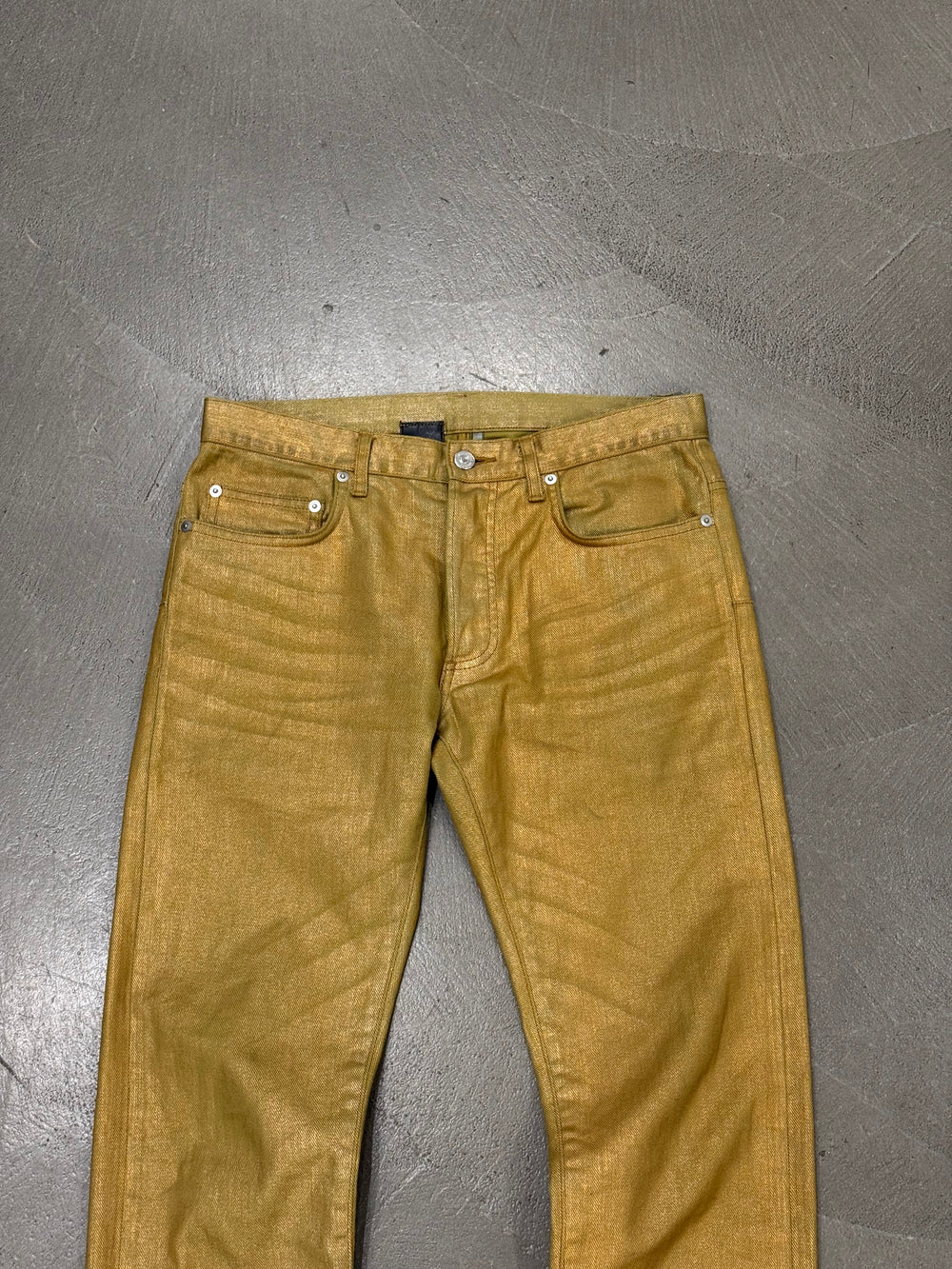S/S2009 Dior gold coated radioactive jeans