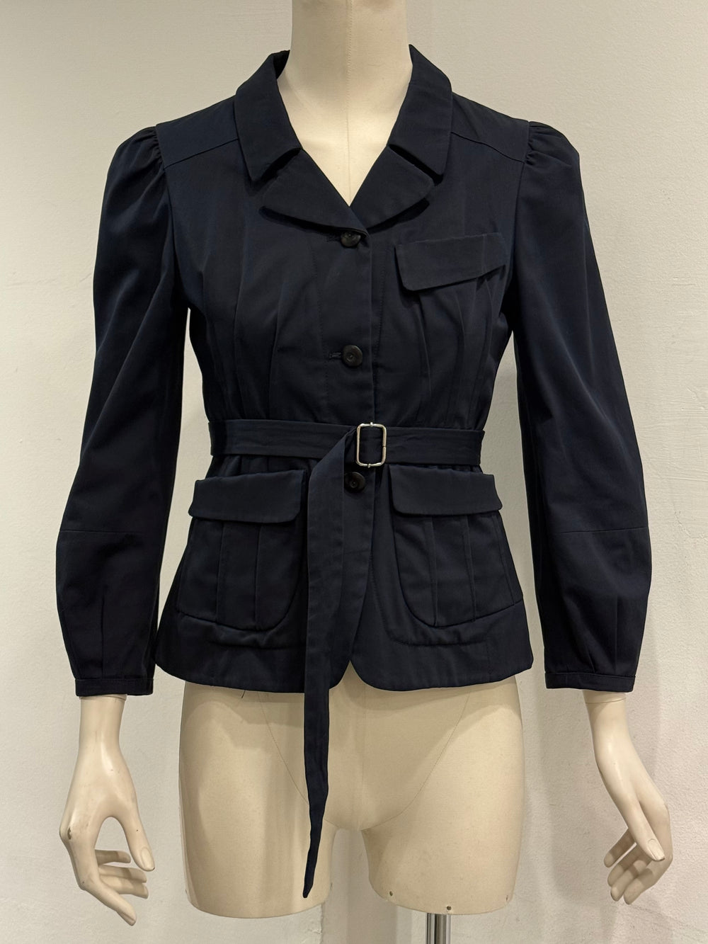 2000s Miu Miu belted cotton utility jacket