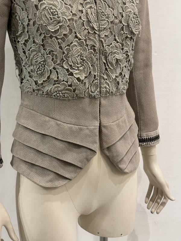 S/S2007 Christian Dior by Galliano runway floral lace cotton jacket