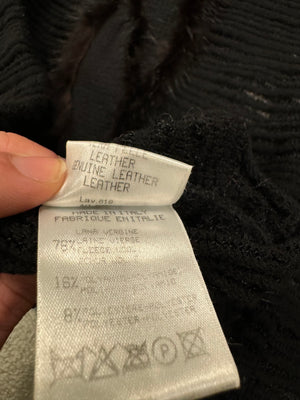 2000s Roberto Cavalli real fur transparent mesh knit