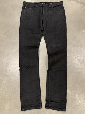 2019 Saint Laurent “D02” coated slim fit jeans