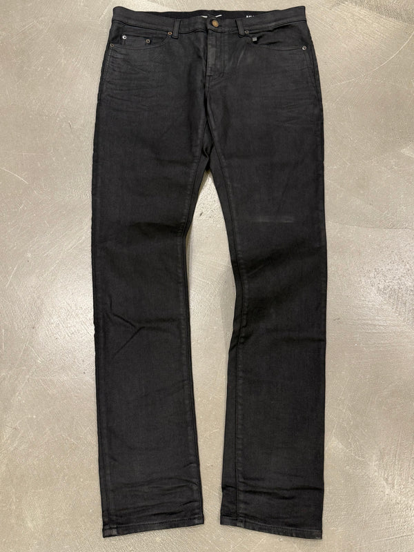 2019 Saint Laurent “D02” coated slim fit jeans