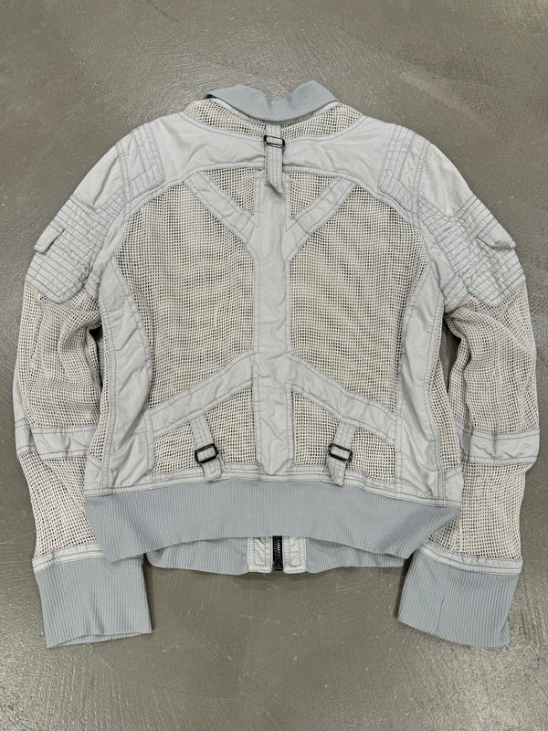 S/S 2004 Dolce & Gabbana grey mesh bomber jacket