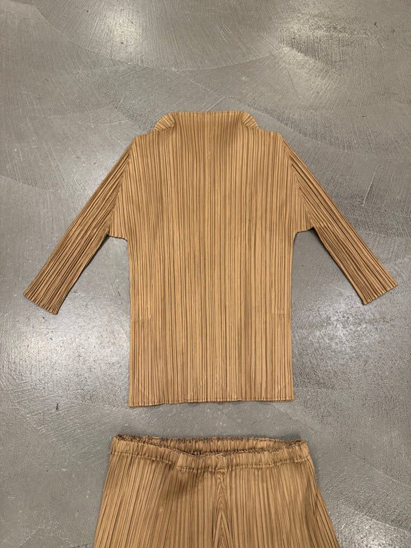 Issey Miyake pleated set (top + skirt)