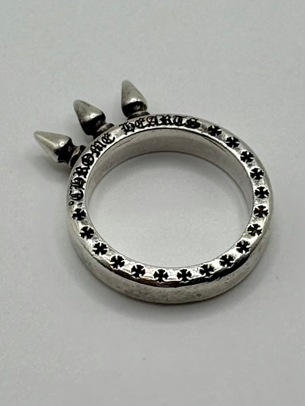 Chrome Hearts baby bell three spikes ring
