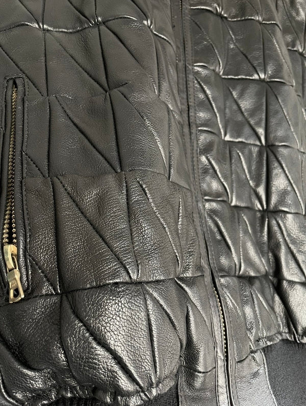 1980s Armani leather bomber jacket