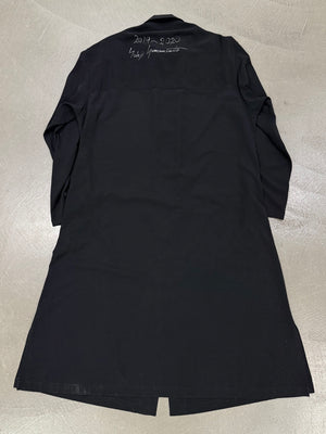 2019-2020 Yohji Yamamoto satin maxi- shirt
