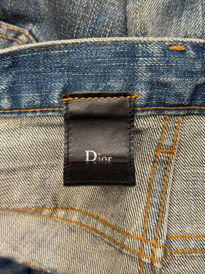 2003 Dior “Luster” waxed distressed jeans