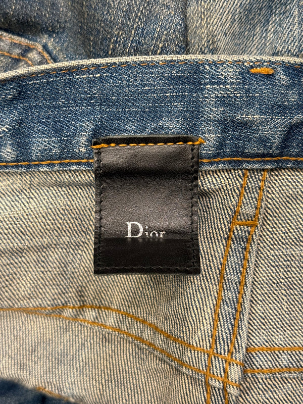 2003 Dior “Luster” waxed distressed jeans
