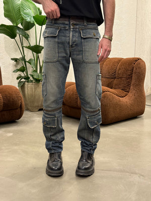 A/W2003 Dolce & Gabbana double waisted cargo pants