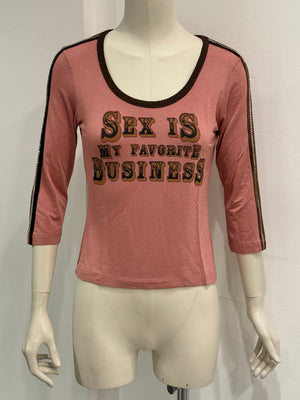 2000s Dolce & Gabbana "sex is my favorite business" t-shirt