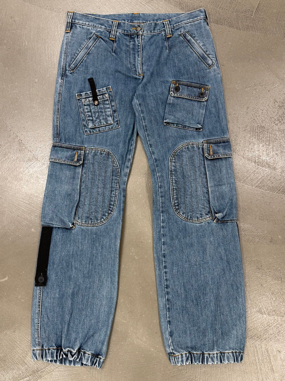 2000s Dolce & Gabbana multi pockets cargo denim pants