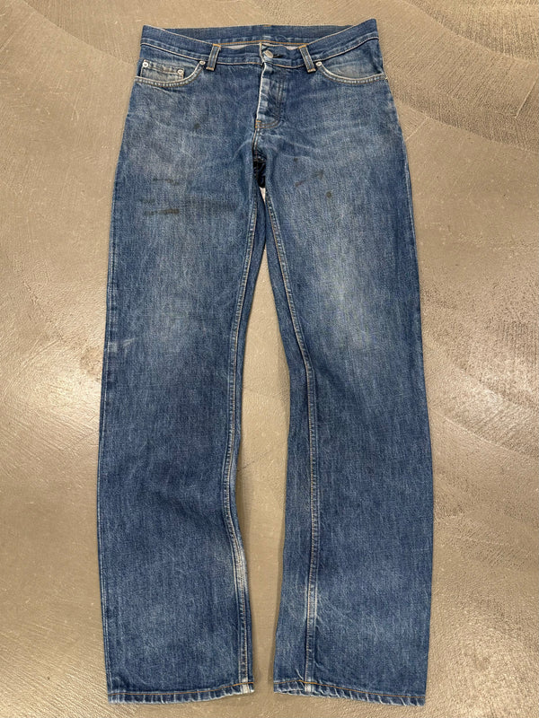2000s Helmut Lang vintage stained jeans