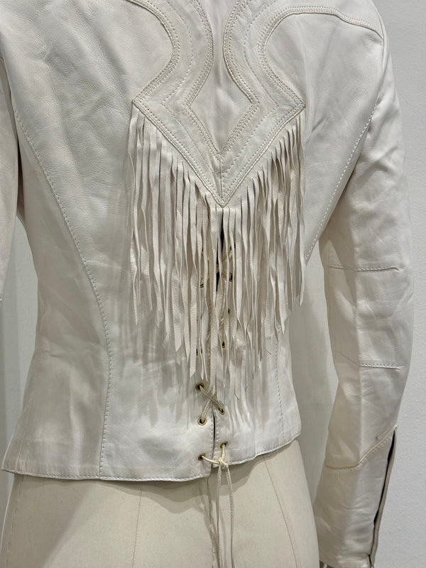 S/S2004 Roberto Cavalli runway western leather jacket
