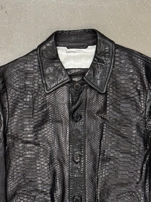 2000s Yves Saint Laurent by Tom Ford python bomber jacket
