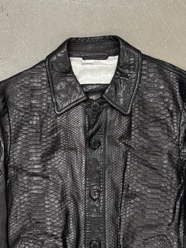 2000s Yves Saint Laurent by Tom Ford python bomber jacket