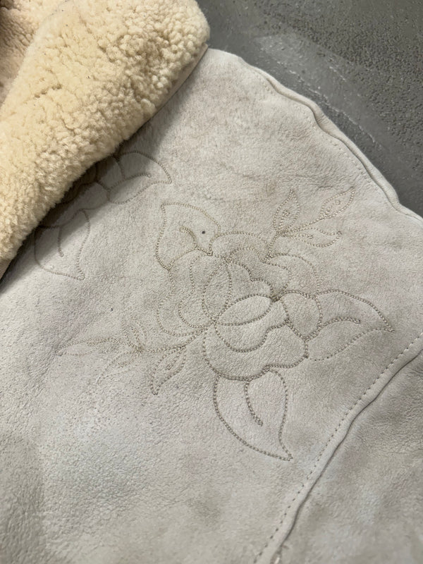 1980s Gianni Versace mainline white sheepskin