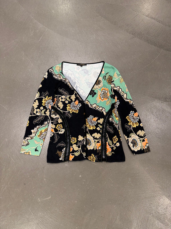 S/S2003 Roberto Cavalli chinoserie print set (top, cardigan & jeans)