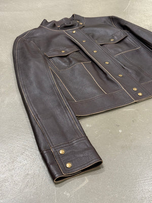 2000s Louis Vuitton moto biker leather jacket