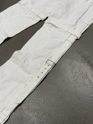 2000s Versace bondage white pants