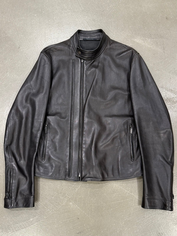 2000s Gucci by Tom Ford biker leather jacket