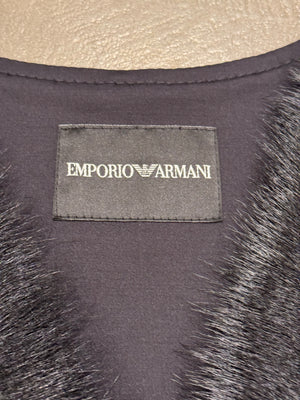 A/W2014 Emporio Armani real calf fur runway vest