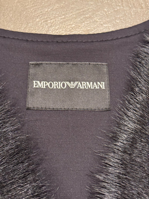 A/W2014 Emporio Armani real calf fur runway vest