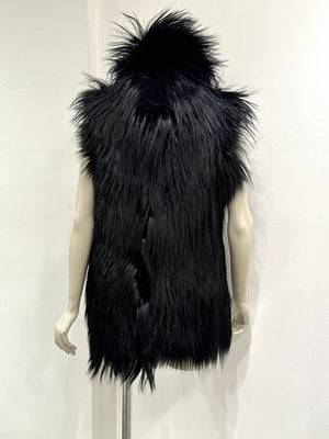 2000s Dolce & Gabbana real fur leather vest