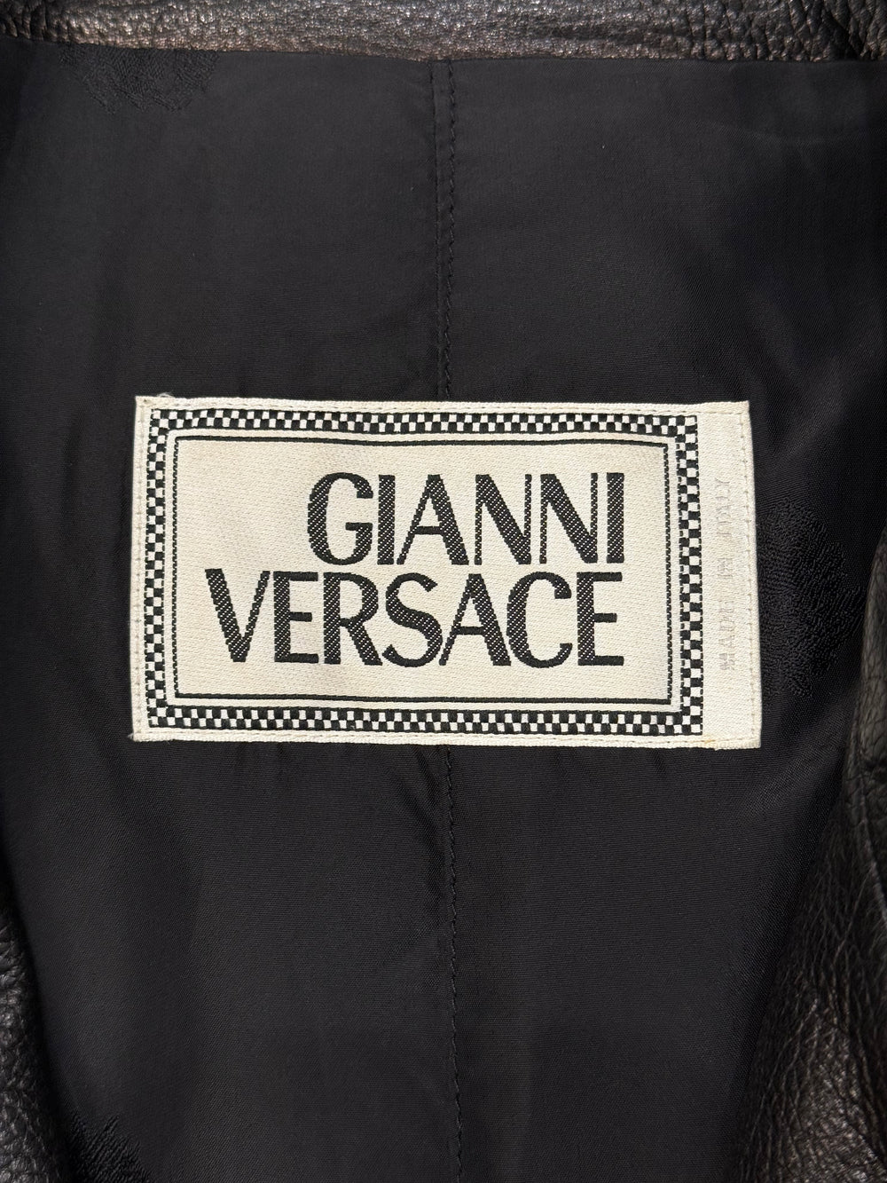 1990s Gianni Versace buffalo leather coat