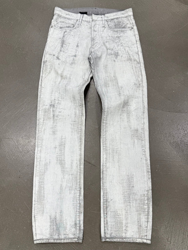 S/S2006 Dior by Hedi Slimane painted denim pants