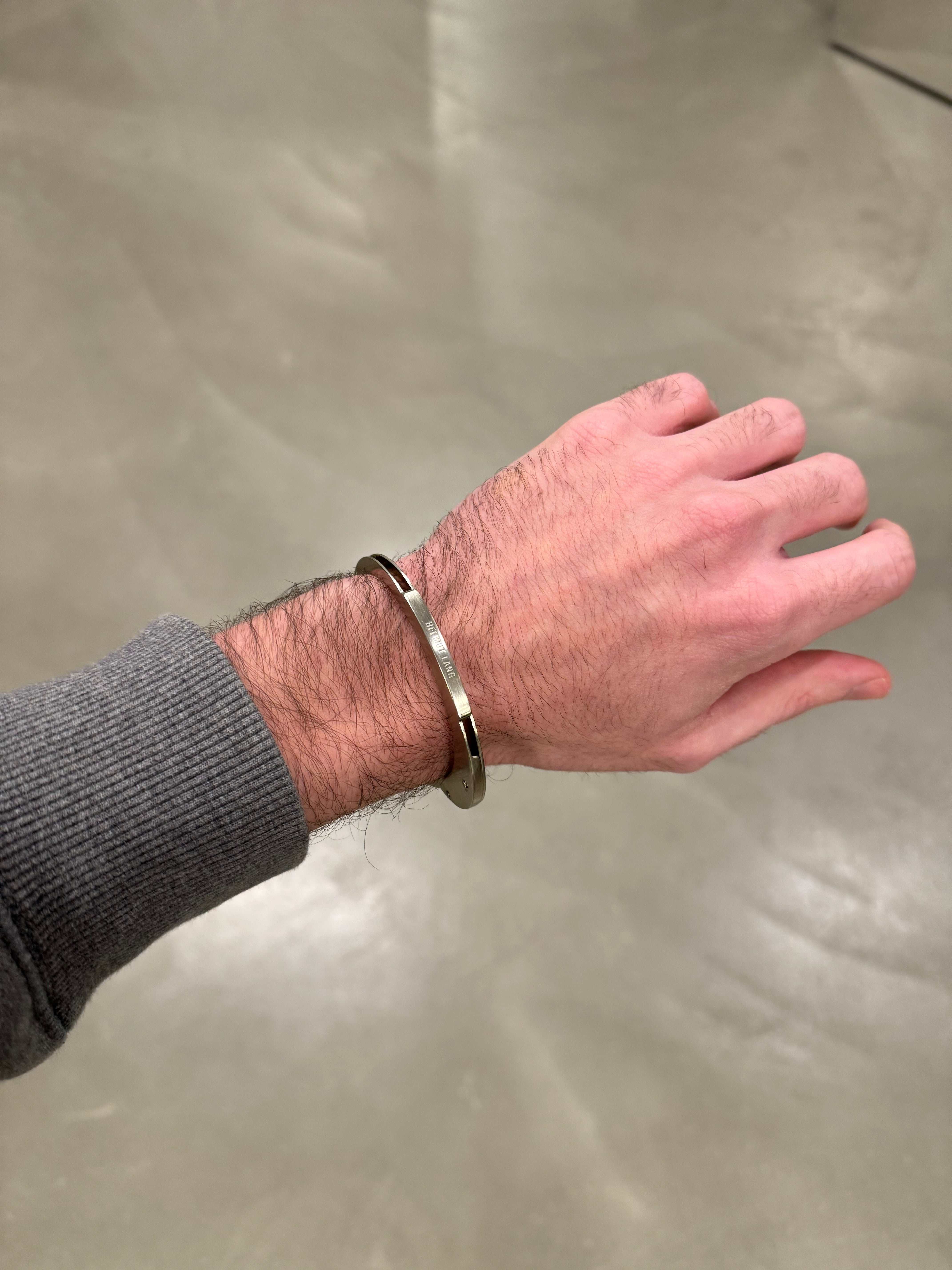 S/S2004 Helmut Lang runway handcuff metal bracelet