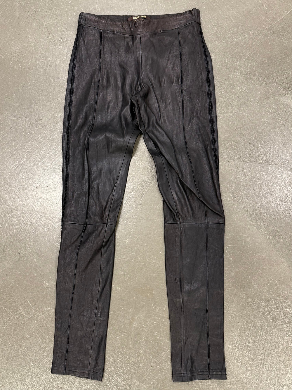 2010s Roberto Cavalli leather skinny pants
