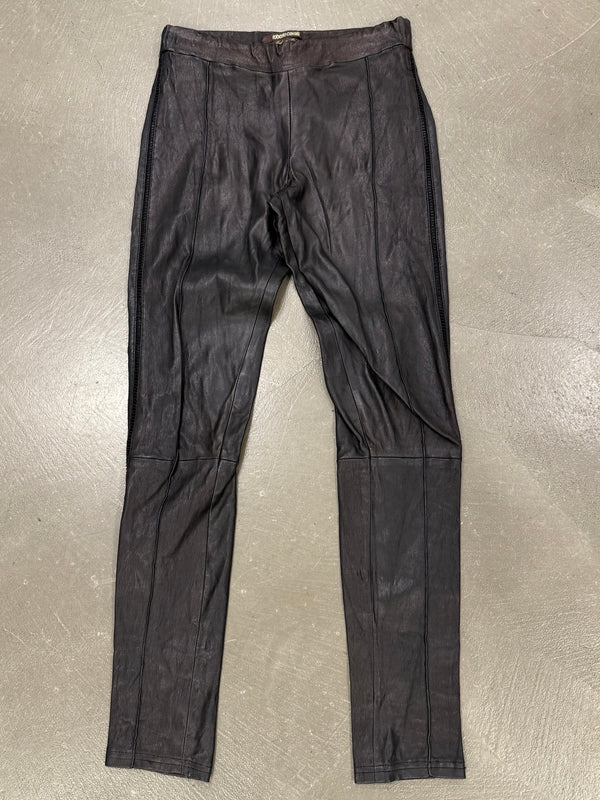 2010s Roberto Cavalli leather skinny pants