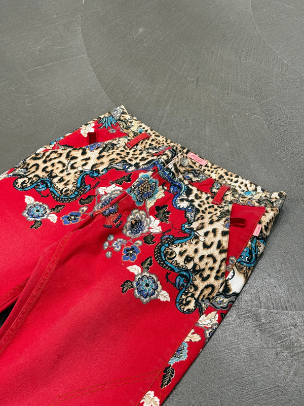 2000s Roberto Cavalli floral printed shorts