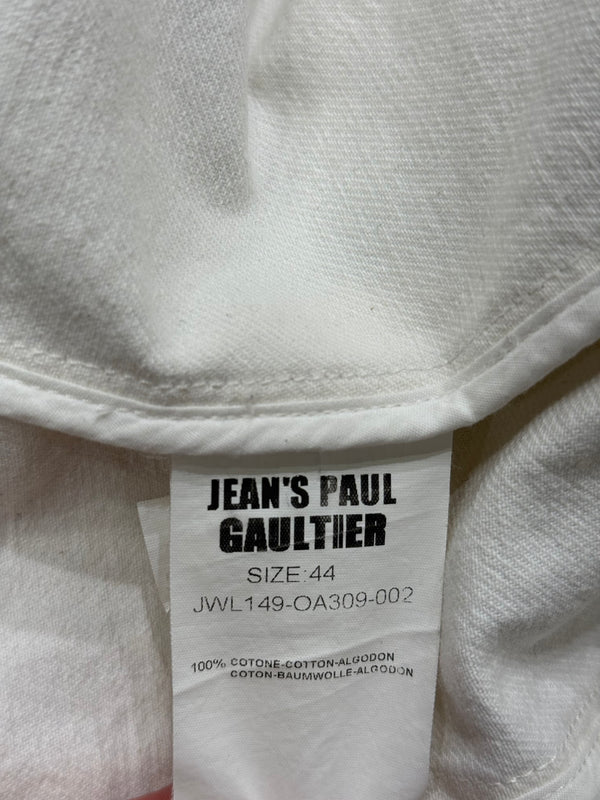 1990s Jean Paul Gaultier white military napoleon jacket
