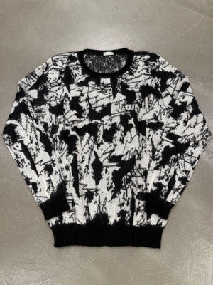 A/W2007 Dior Homme runway abstract print mohair sweater