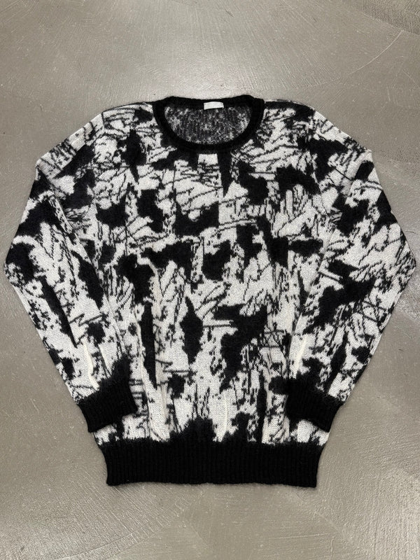 A/W2007 Dior Homme runway abstract print mohair sweater