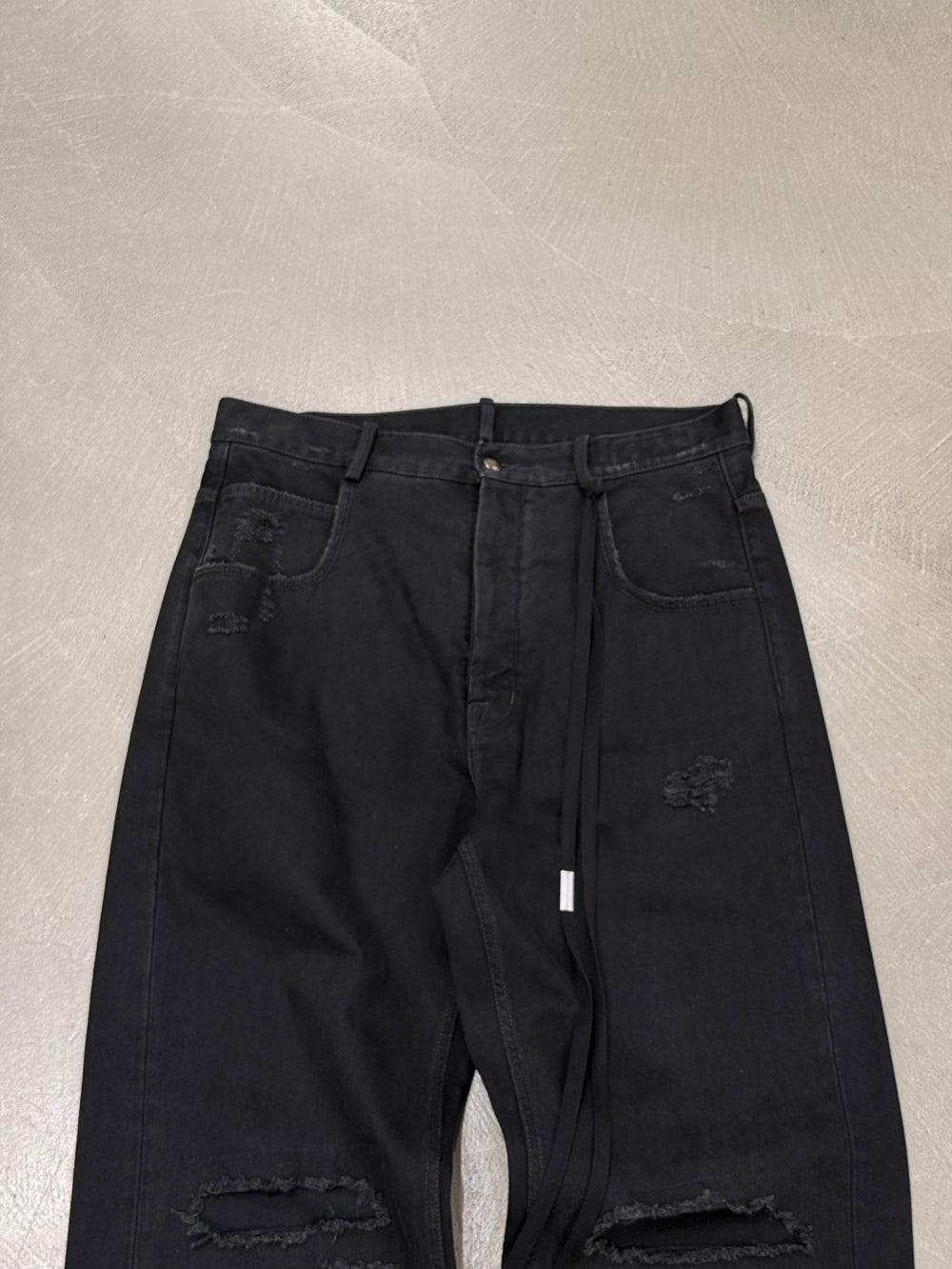 2020s Ann Demeulemeester distressed wide leg pants