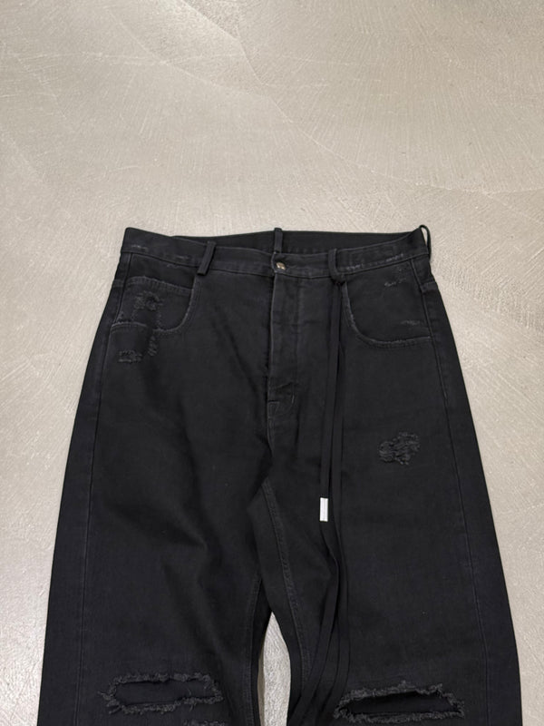 2020s Ann Demeulemeester distressed wide leg pants