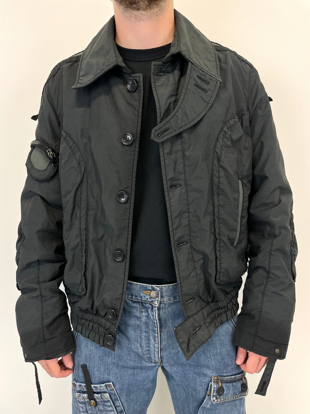 AW2003 Dolce & Gabbana military parachute Goggle window bomber jacket