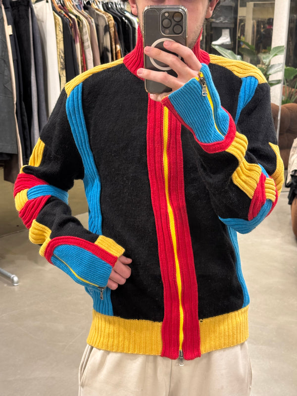 A/W2005 Gianfranco Ferré patchwork hand knitted sweater