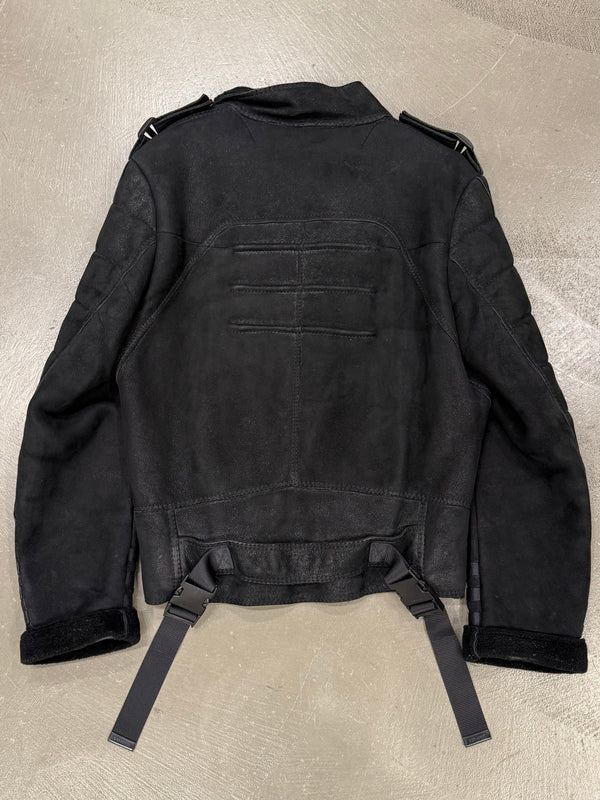A/W2007 Dior by Hedi Slimane “Navigate” shearling bondage leather jacket
