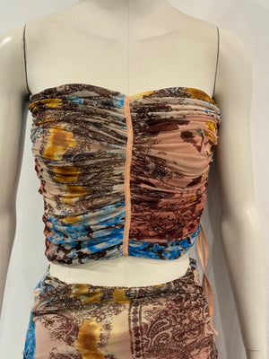 2000s Plein Sud mesh set top & skirt