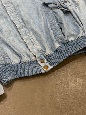 1980s Giorgio Armani bondage parachute denim jacket