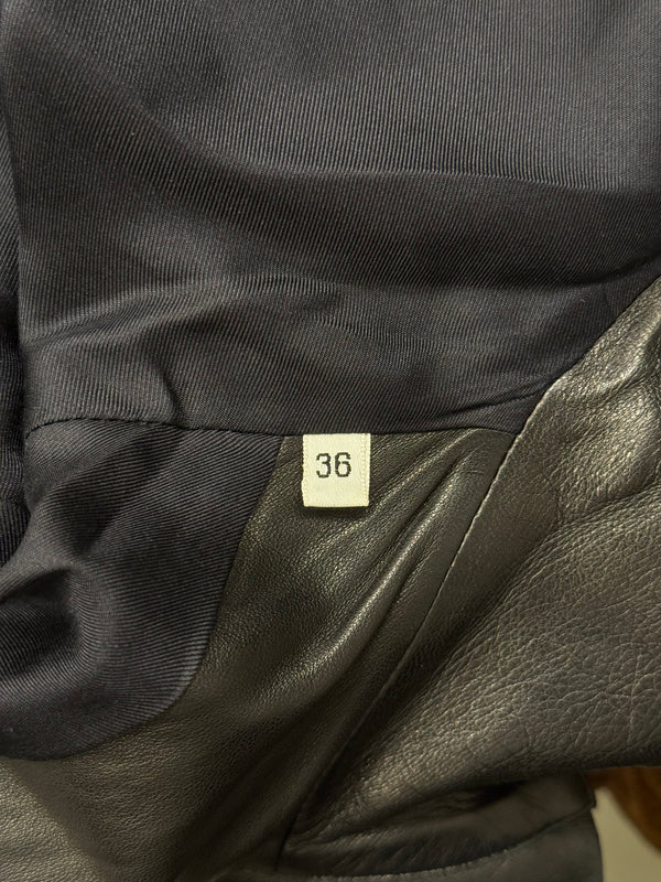 A/W2003 Yves Saint Laurent by Tom Ford ruffled leather coat