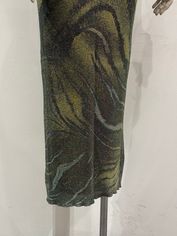 2000s Roberto Cavalli embellished midi skirt