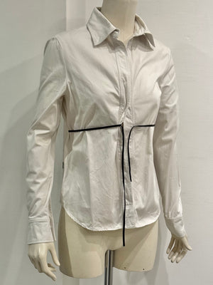 2000s Gucci by Tom Ford leather cord shirt