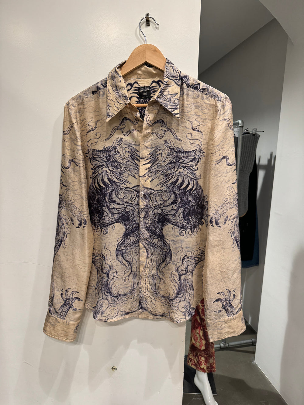 Jean Paul Gaultier dragon silk shirt