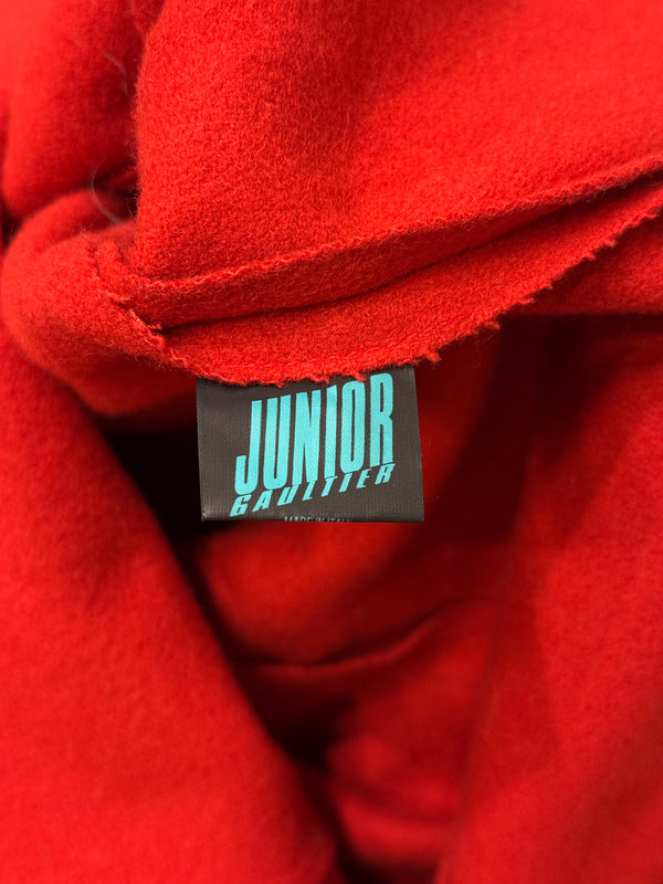 A/W1989-90 Jean Paul Gaultier red wool military jacket with contrast trim